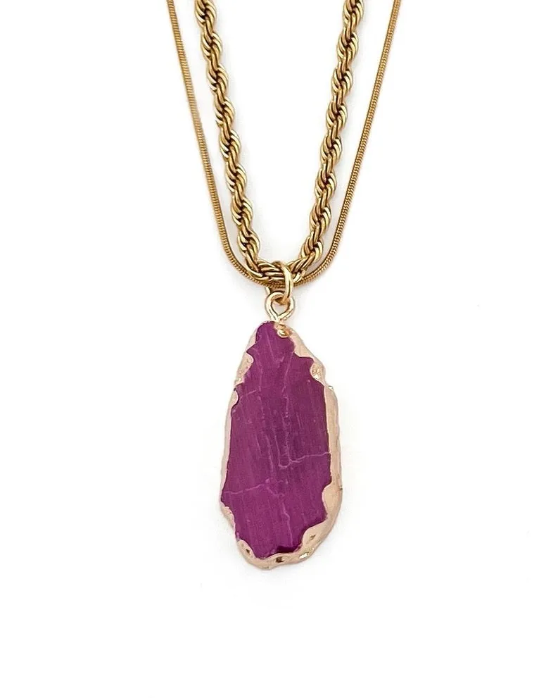 Nettie Double Strand Stone Necklace