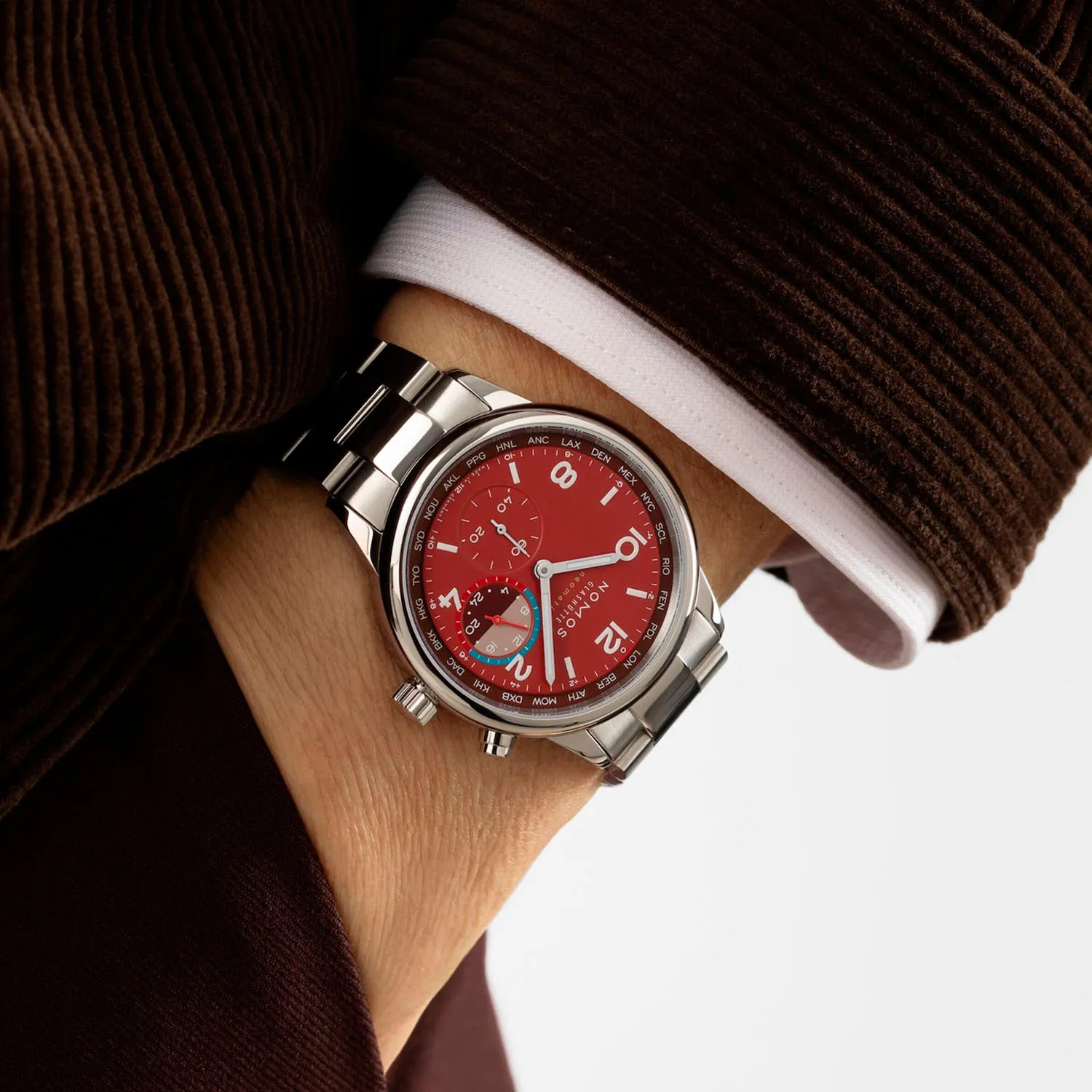 Nomos Glashütte Club Sport Neomatik Worldtimer Magma Automatic – 790.S5