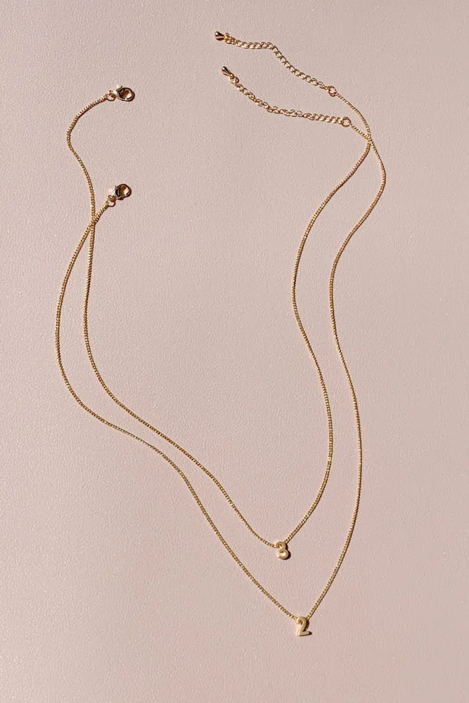 Number Fine Necklace
