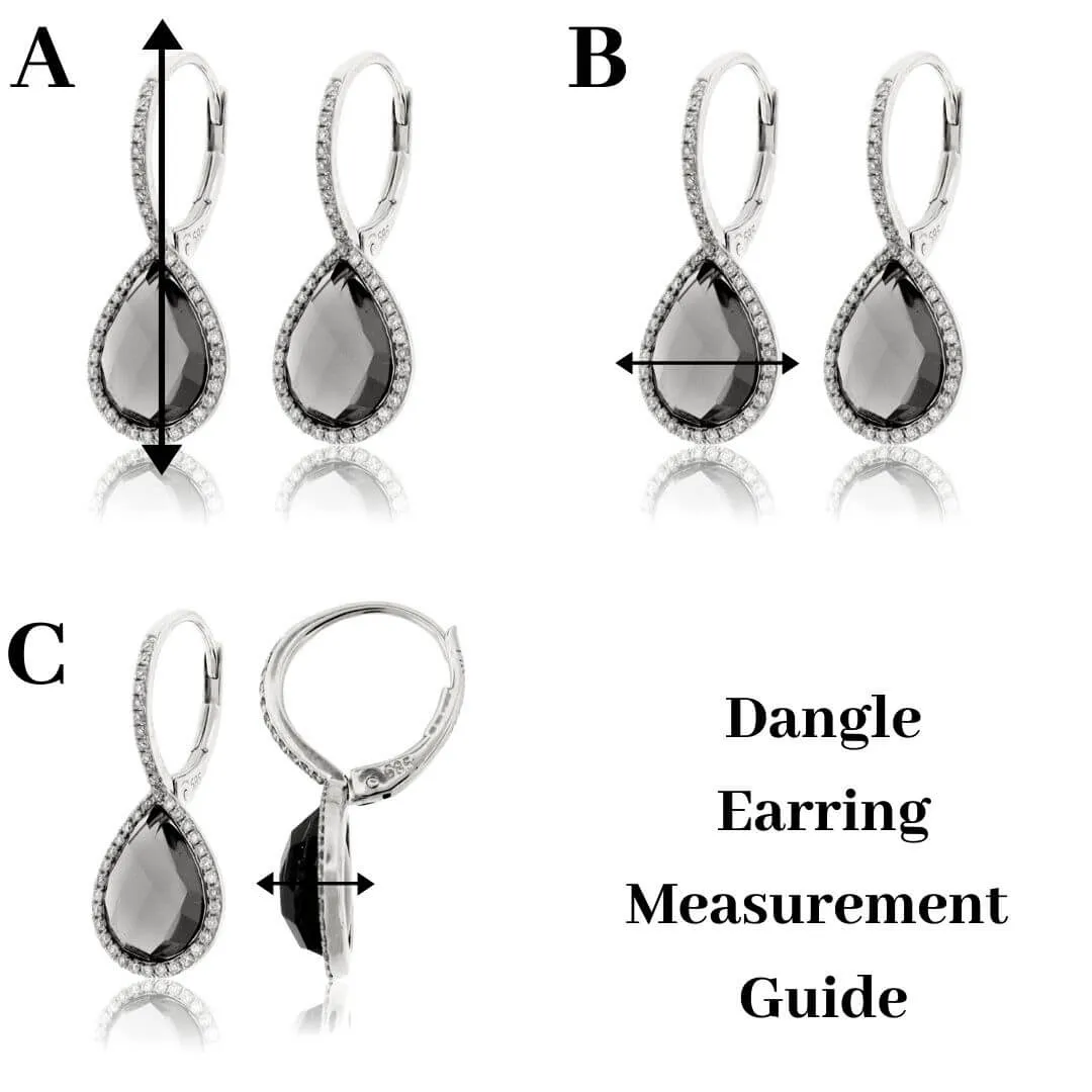 Opal Cabochon Dangle Milgrain Style Earrings