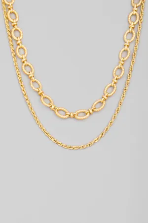 Oval Rope Chain Necklace