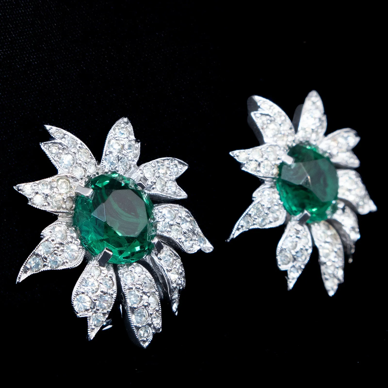 Panetta Green Flower Earrings