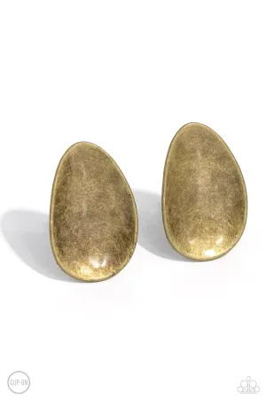 Paparazzi In PLAINS Sight - Brass Earrings
