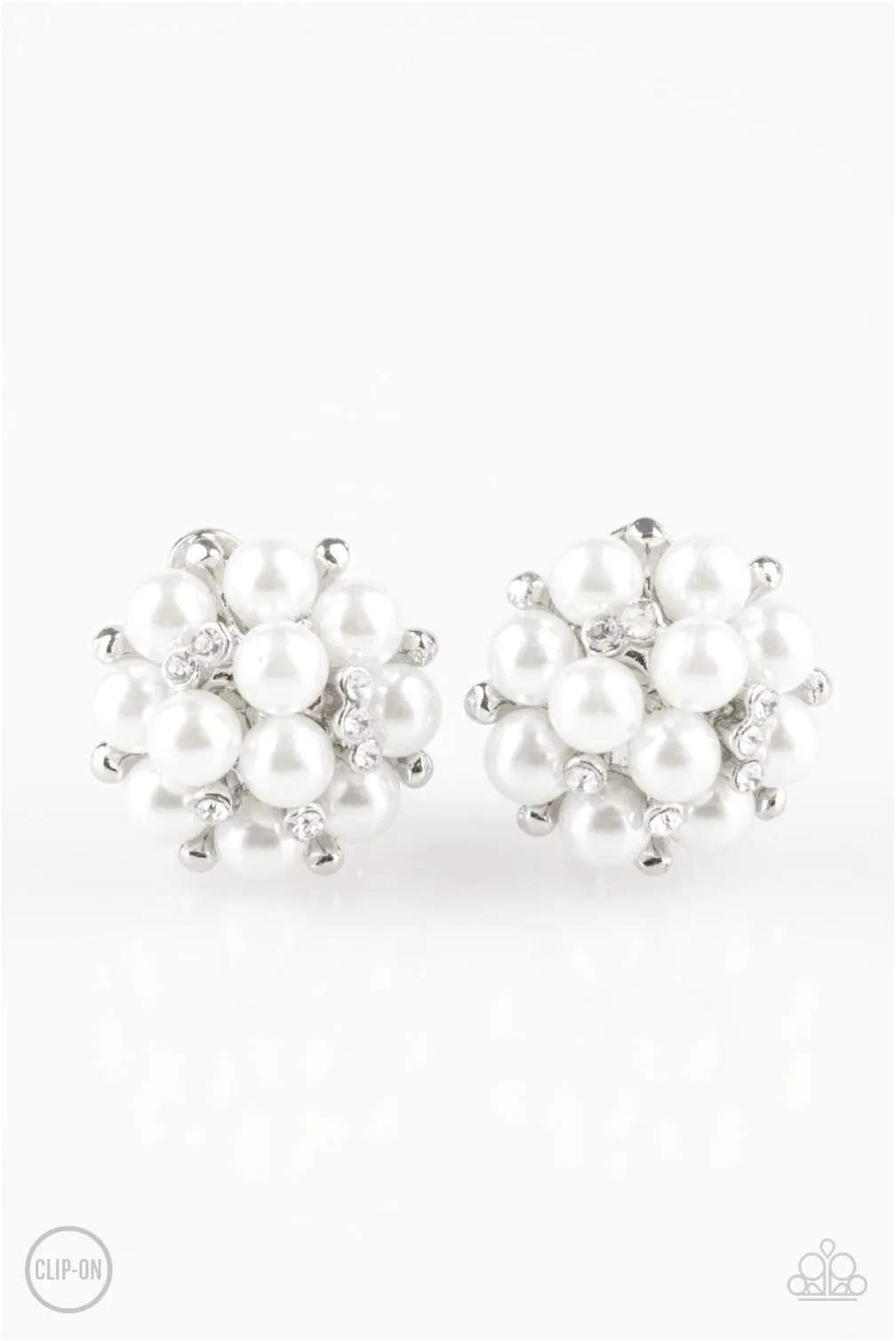 Paparazzi Par Pearl - White Pearl Clip-On Earrings