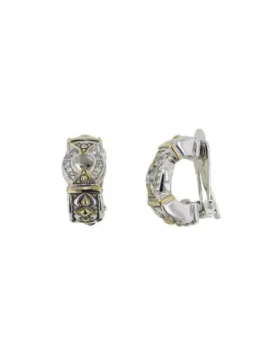 Pavé Circle Clip Earrings