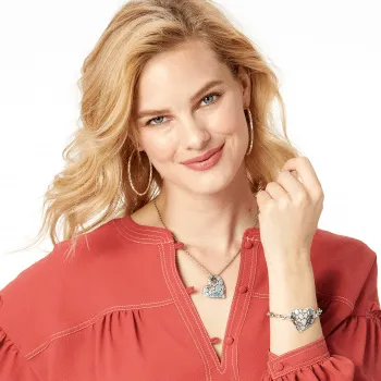 Pebble Heart Chain Bracelet JF6630