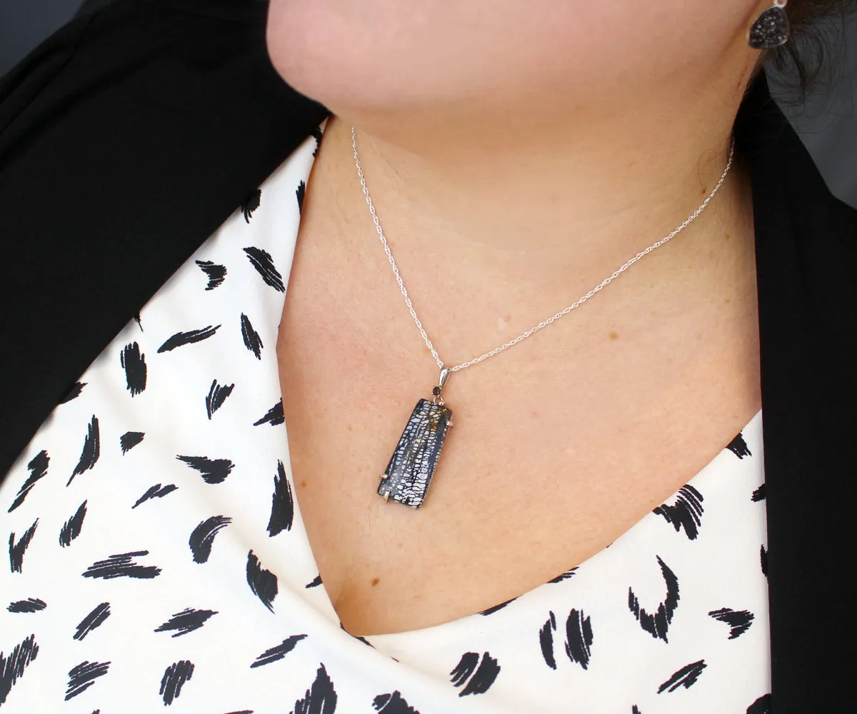 Petrified Wood Smokey Quartz Necklace