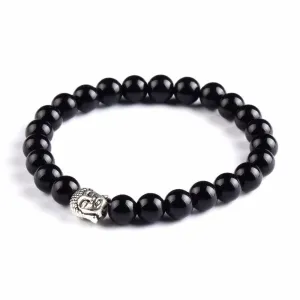 PIANO BLACK BUDDHA BEADS