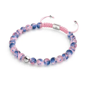 Picasso Porcelain Macrame Bracelet | Piglet Blue