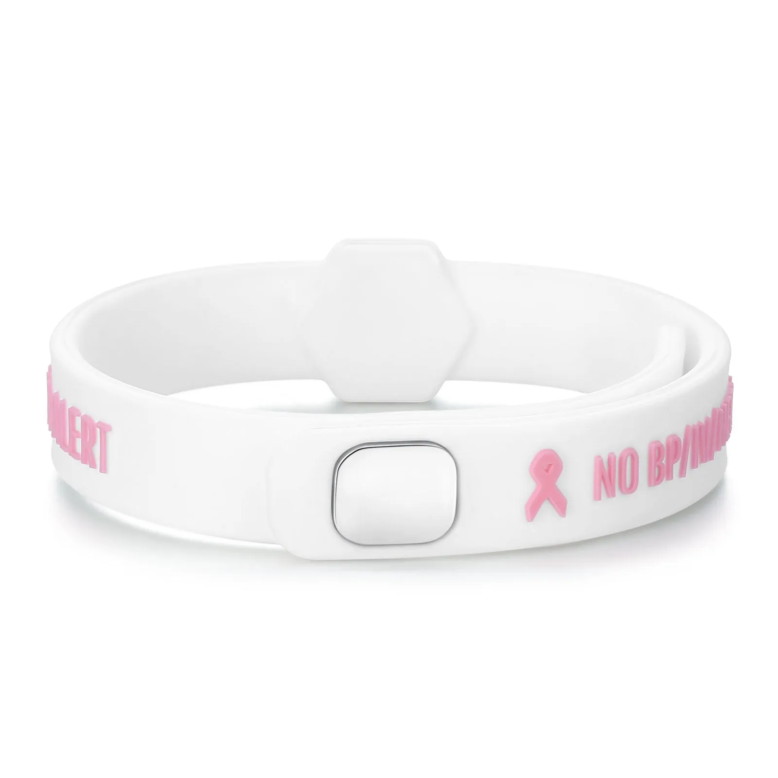 Pink Ribbon Lymphedema Alert Bracelet for Women Breast Cancer Awareness Pink Ribbon Bracelets