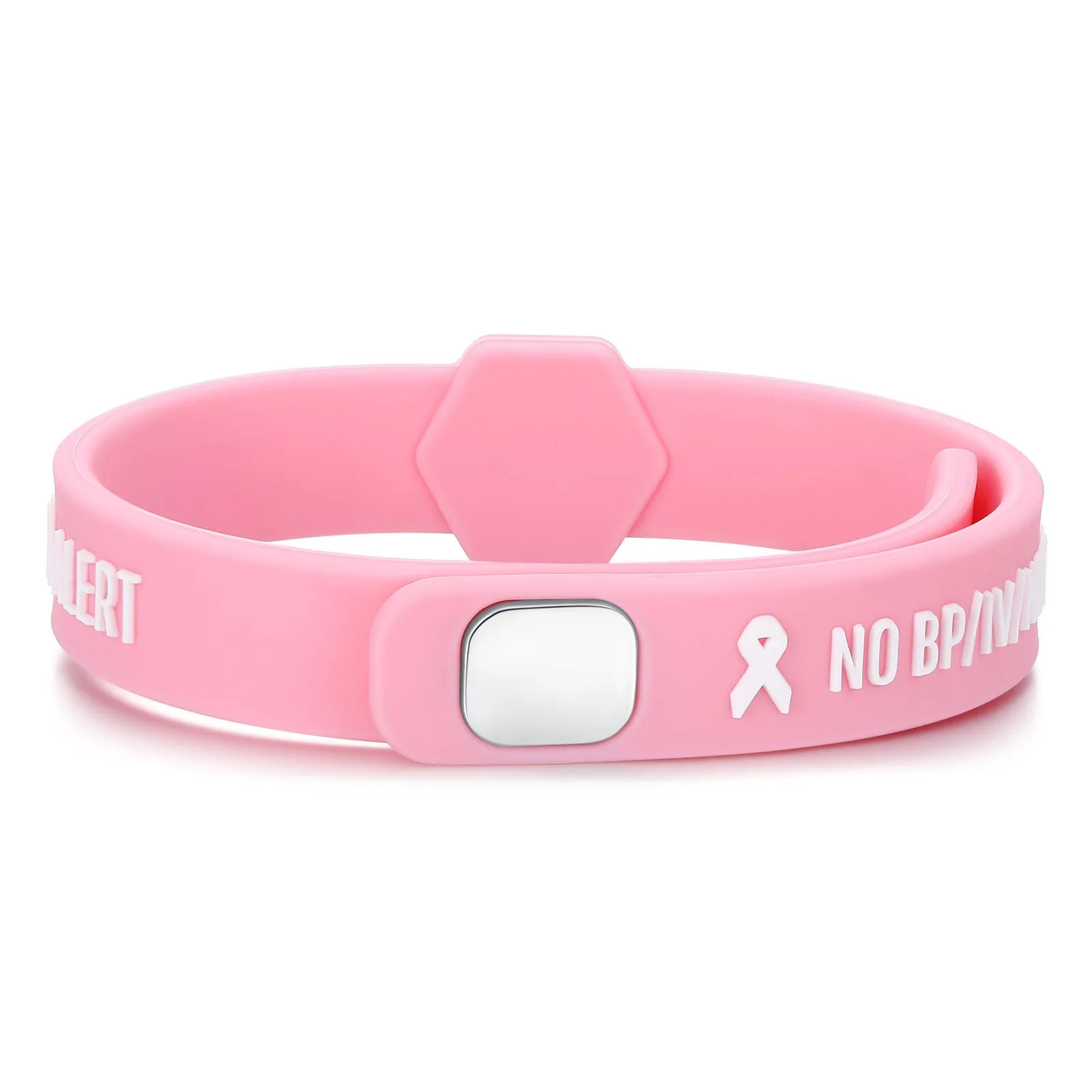 Pink Ribbon Lymphedema Alert Bracelet for Women Breast Cancer Awareness Pink Ribbon Bracelets