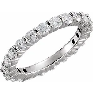 Platinum 1 1/2 CTW Diamond Eternity Band Size 6