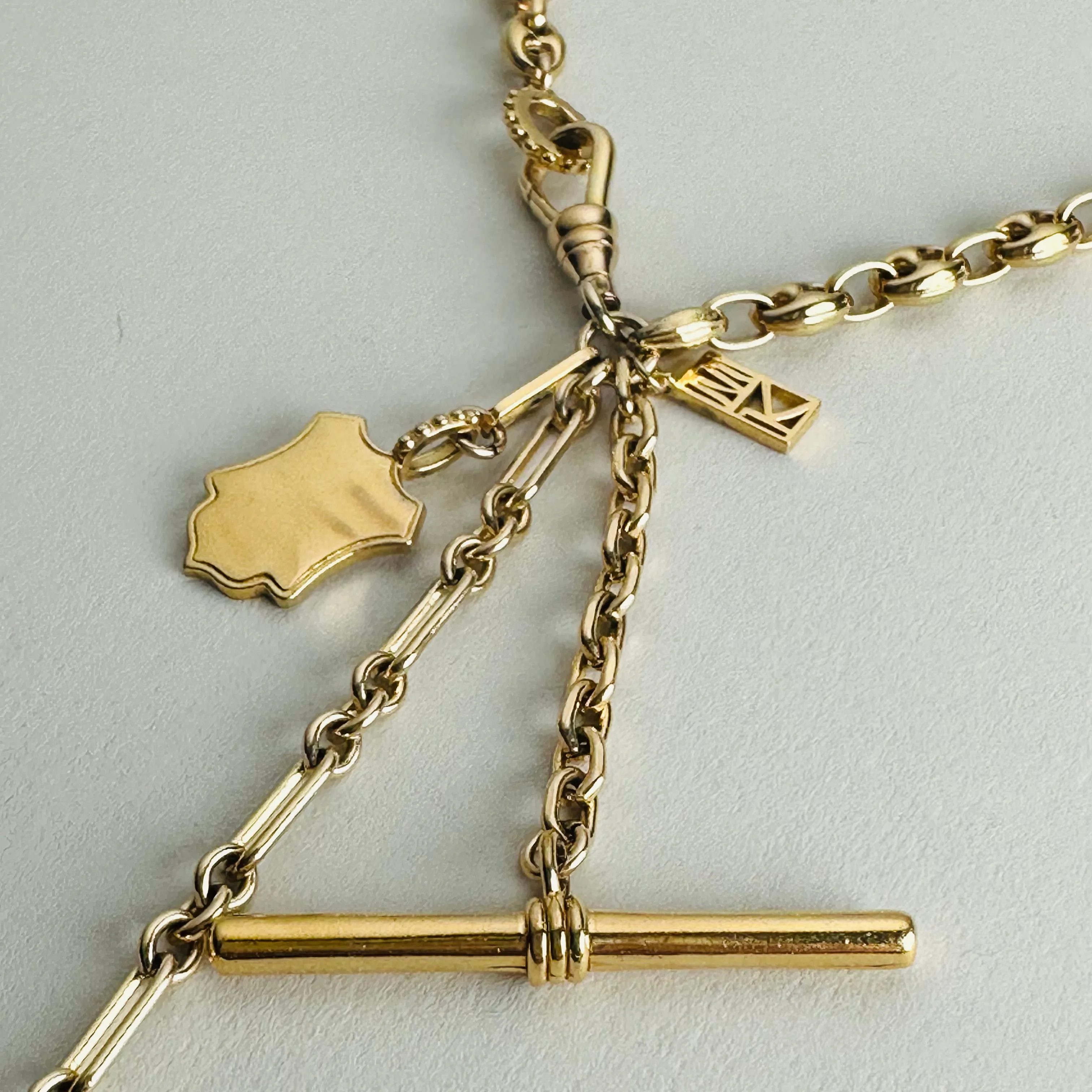 Puffy Mariner Sundial   Shield Fob Necklace