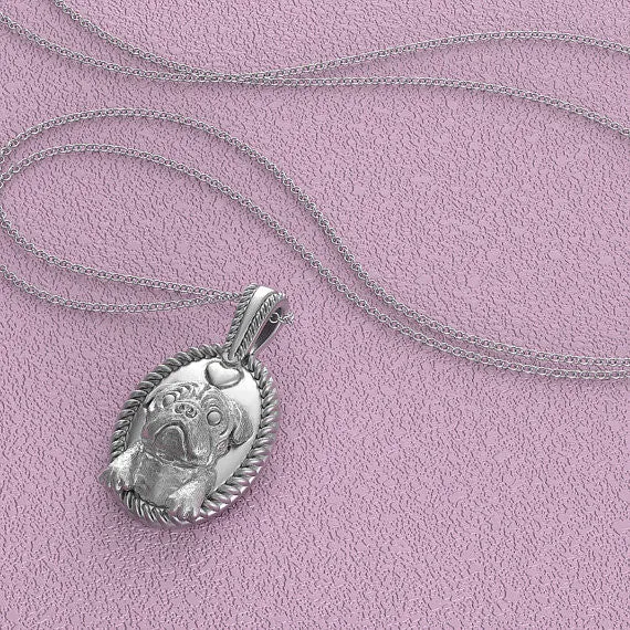 Pug Breed Jewelry Puppy Face Hallmark Charm