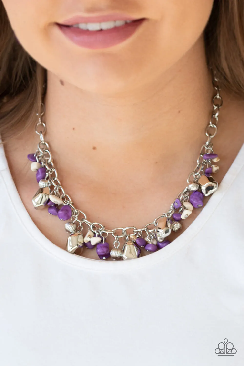 Quarry Trail - Purple Necklace Set