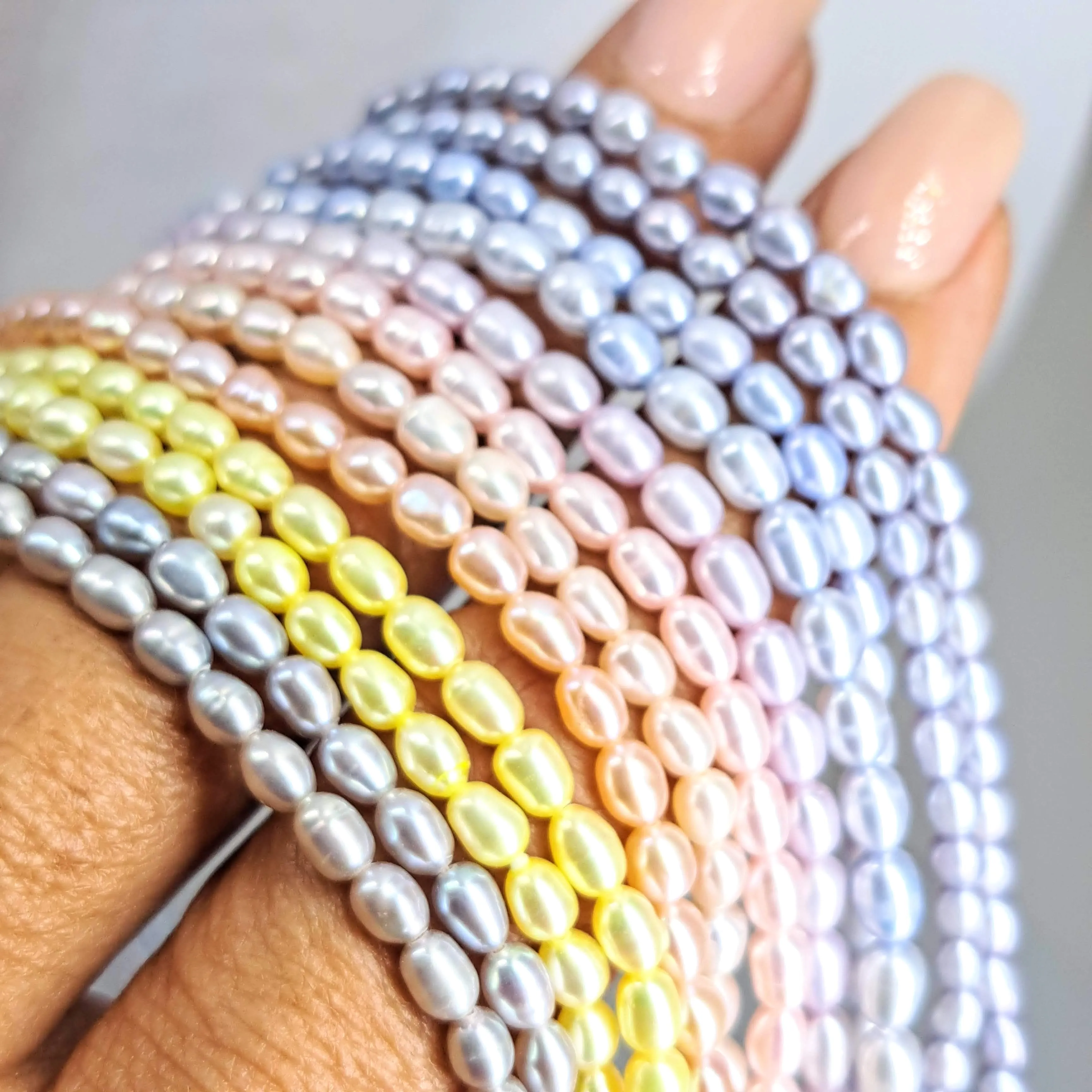 "Like a Rainbow" 36" Necklace - Pearls