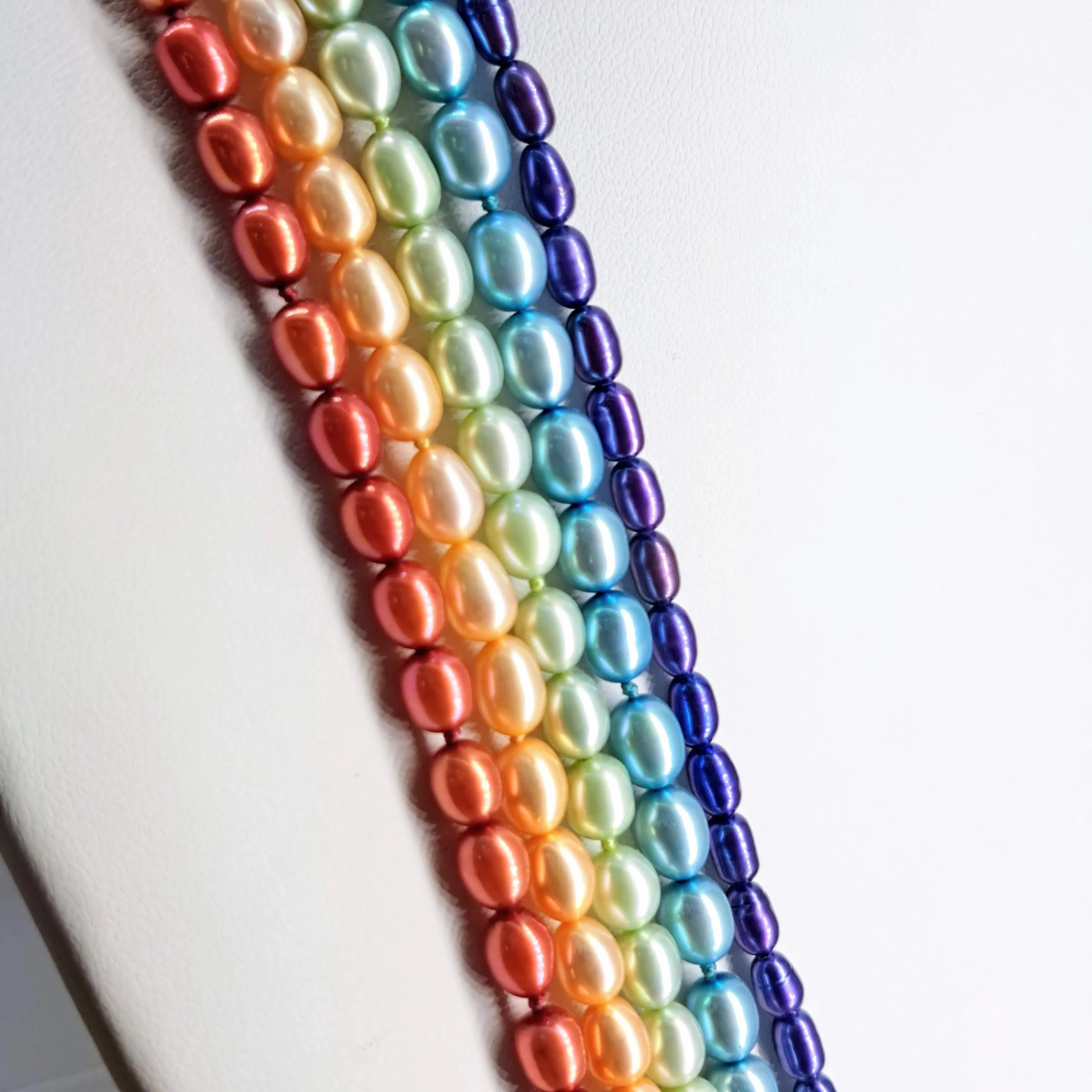 "Like a Rainbow" 36" Necklace - Pearls