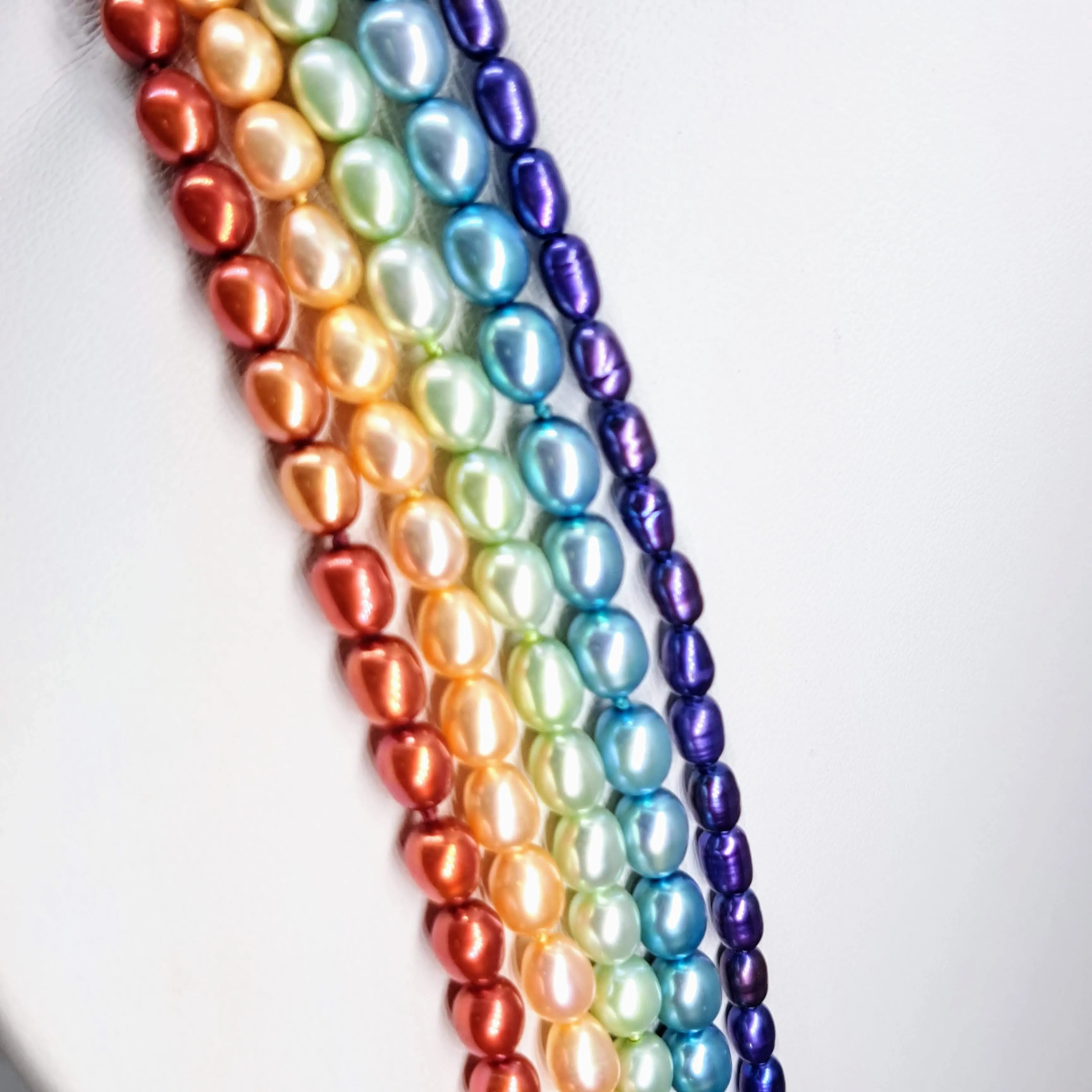 "Like a Rainbow" 36" Necklace - Pearls