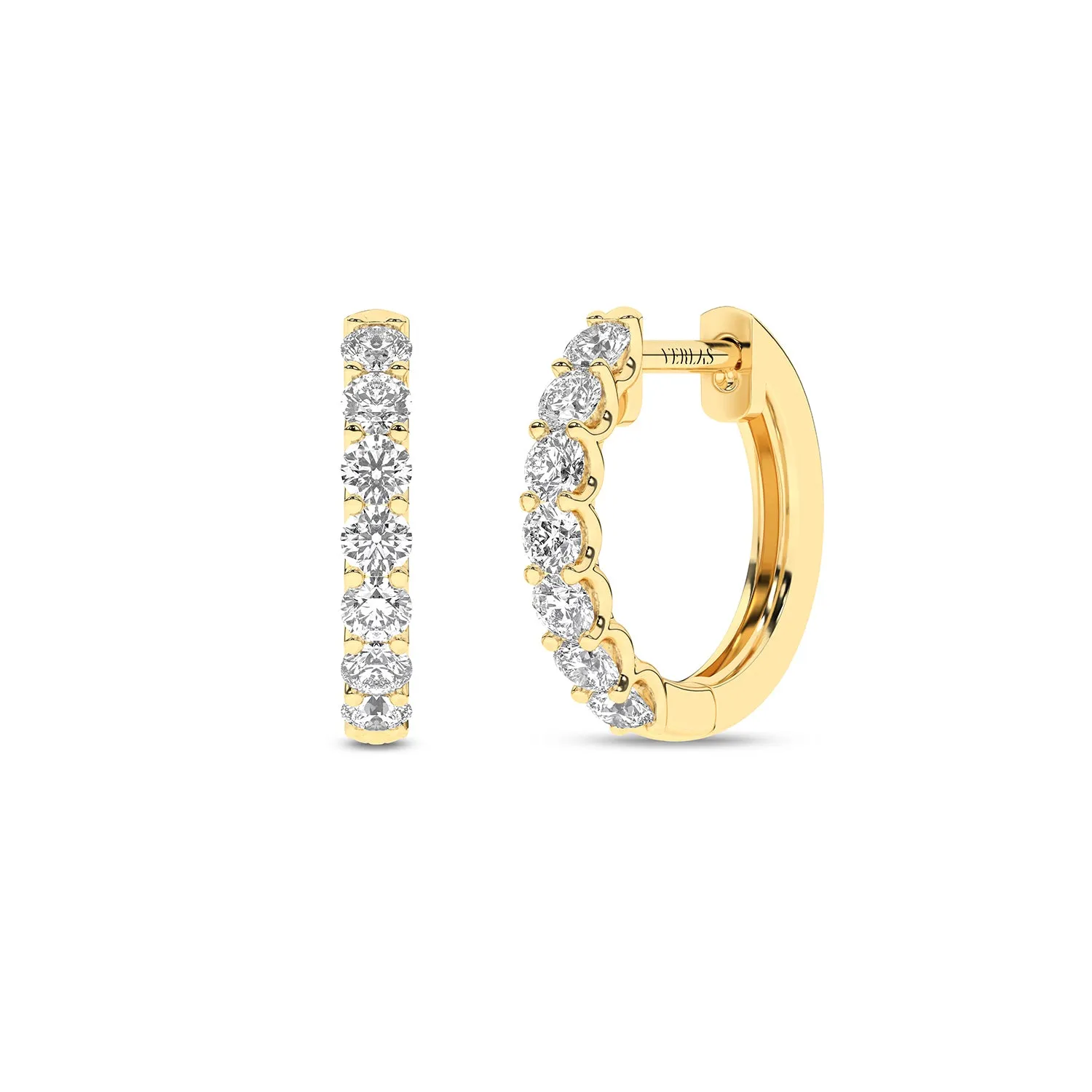Radiant Half Trail Huggie Hoops