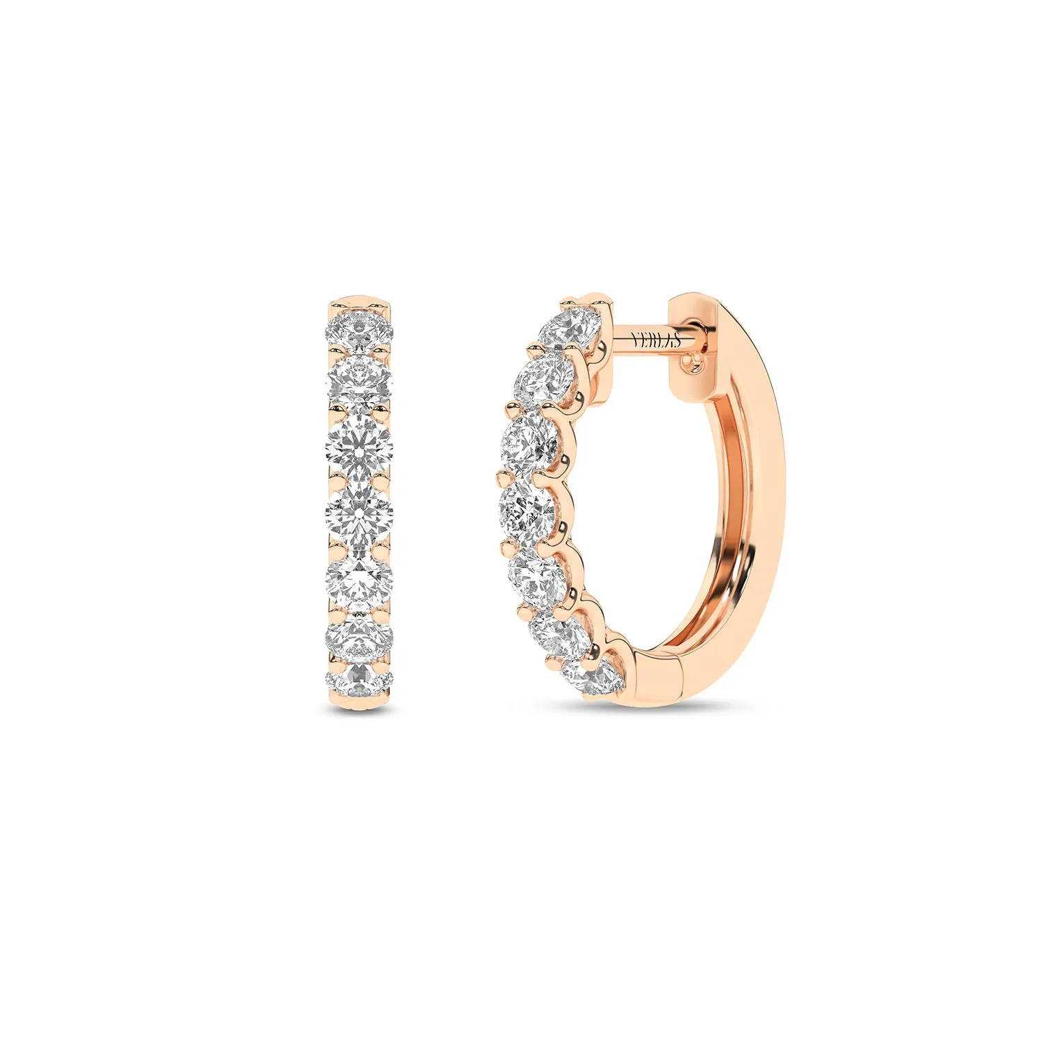 Radiant Half Trail Huggie Hoops