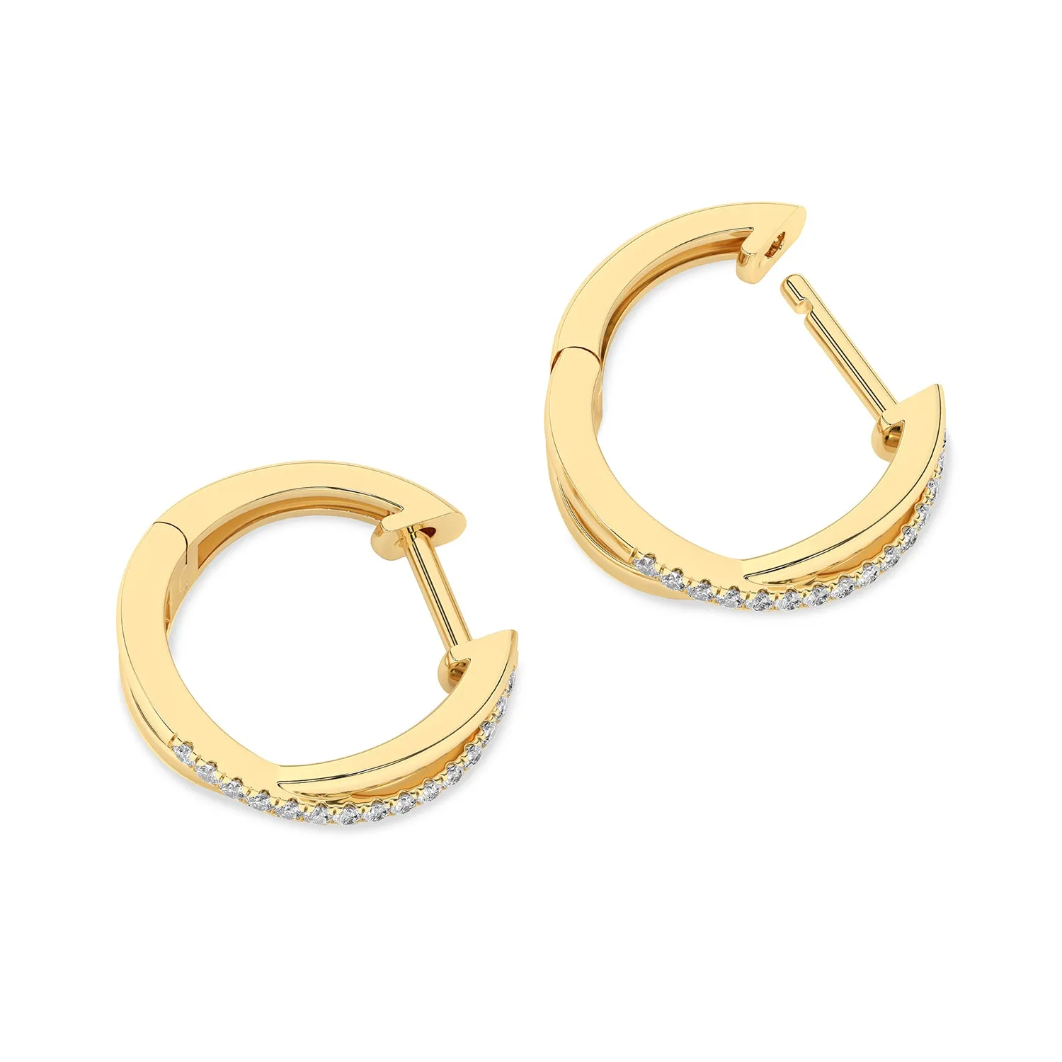 Radiant Twisted Huggie Hoops