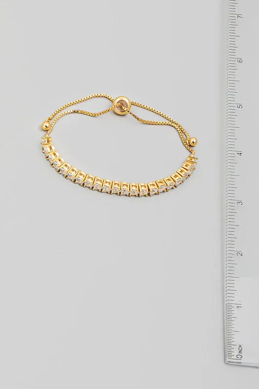 Rhinestone Heart Bracelet