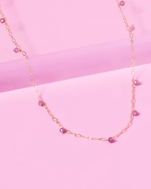 RHODONITE JANELLE 14K GOLD FILLED NECKLACE