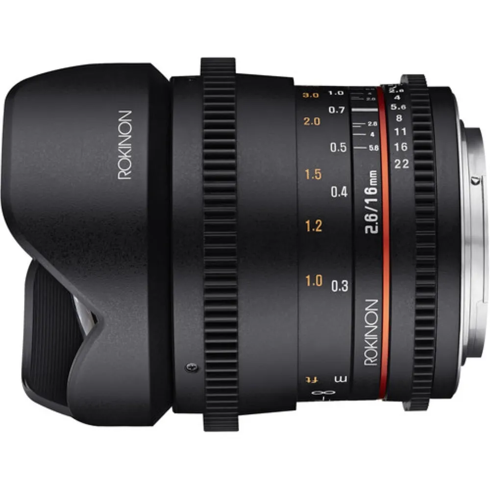 Rokinon 16mm T2.6 Full Frame Cine DS Lens for Sony E Mount