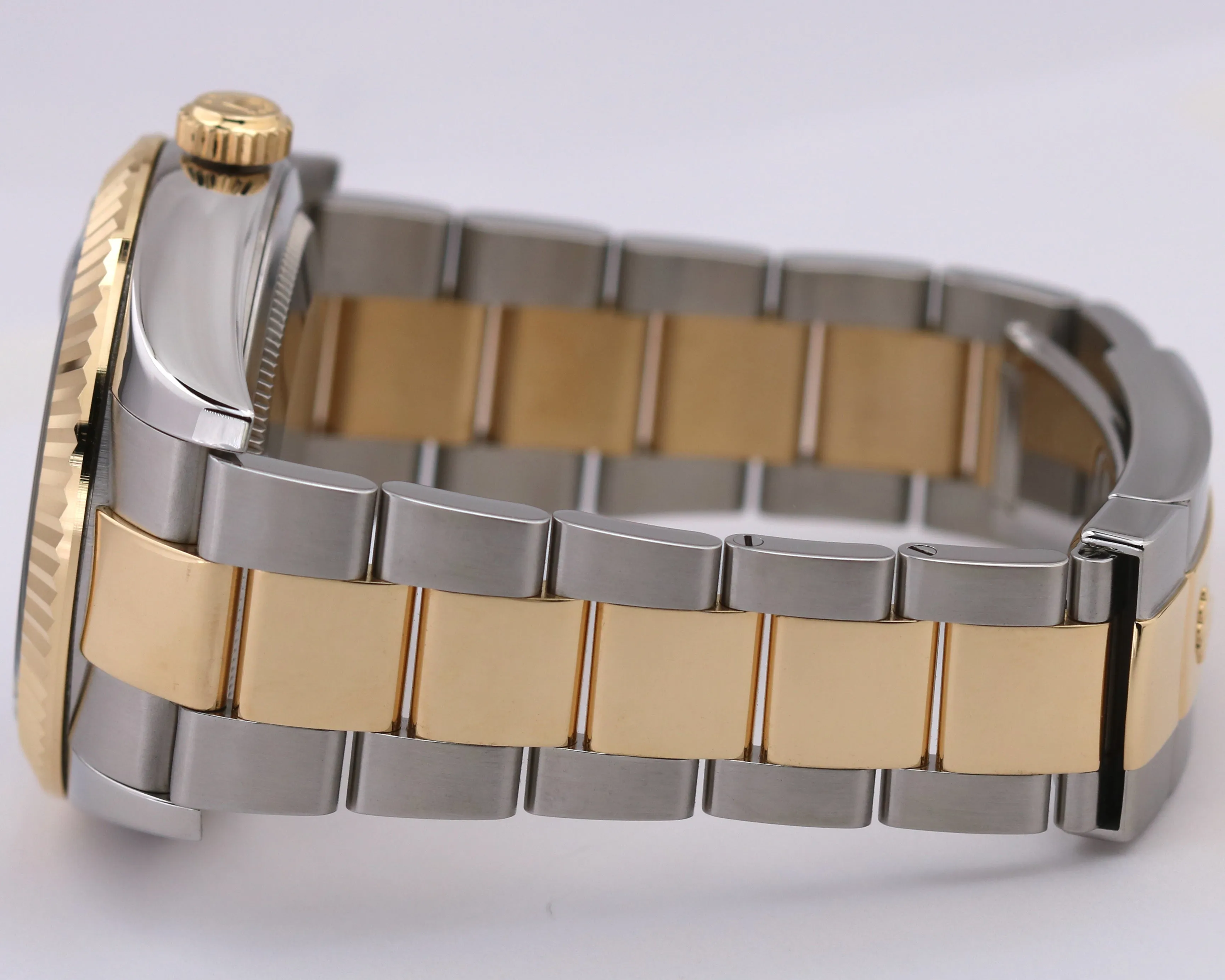 Rolex Sky-Dweller Two-Tone 18K Yellow Gold Steel Black 42mm 326933 Oyster Watch