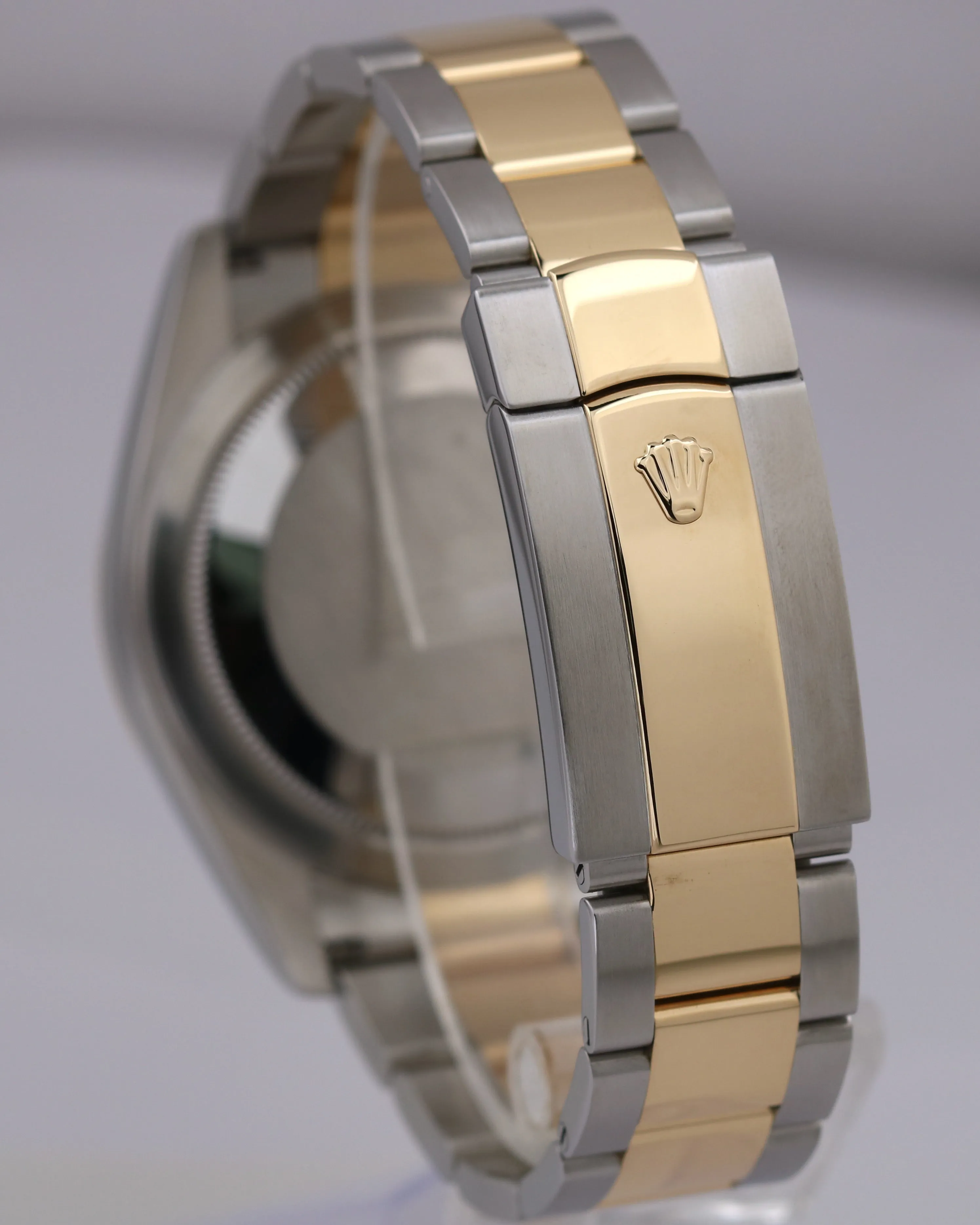 Rolex Sky-Dweller Two-Tone 18K Yellow Gold Steel Black 42mm 326933 Oyster Watch