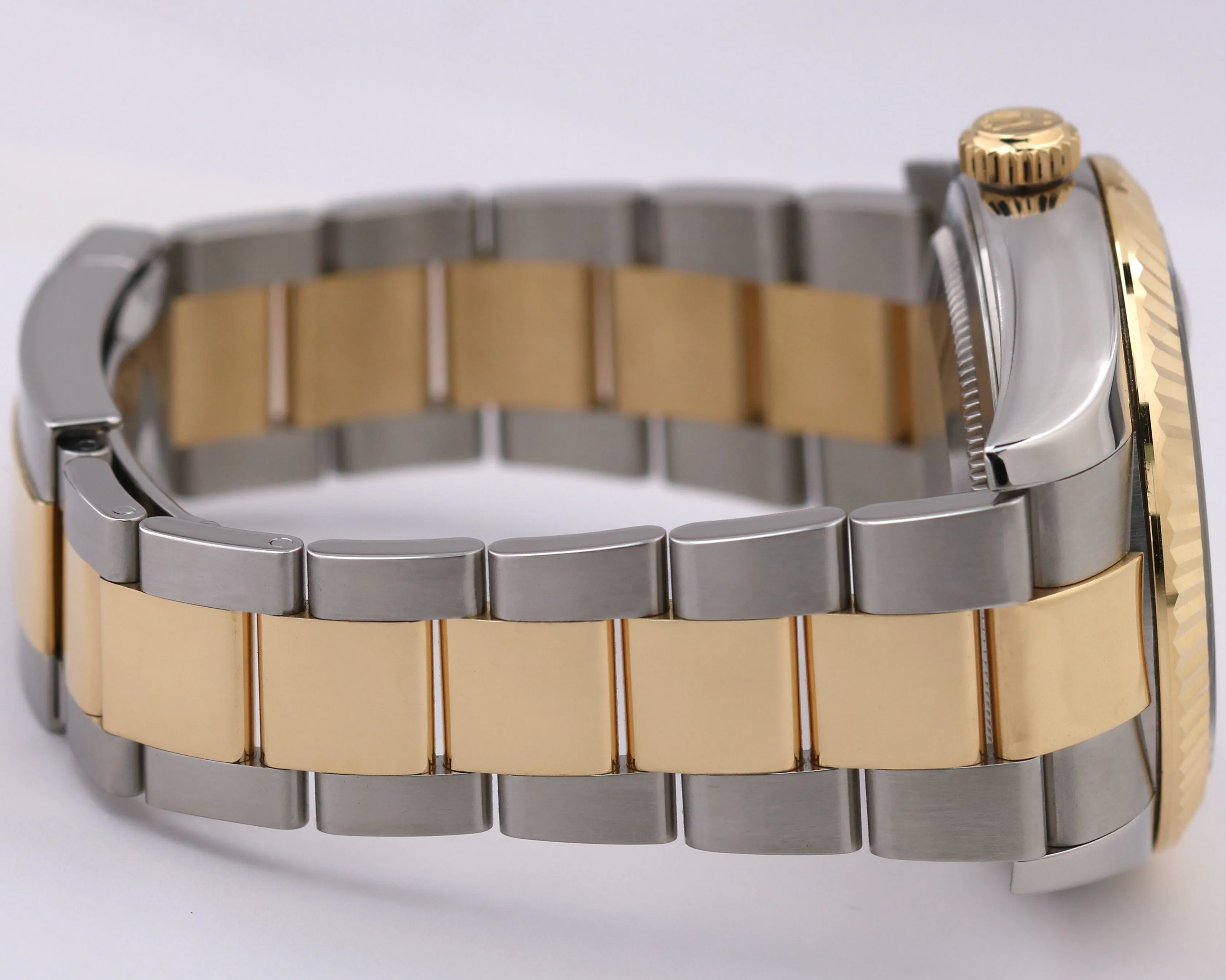 Rolex Sky-Dweller Two-Tone 18K Yellow Gold Steel Black 42mm 326933 Oyster Watch
