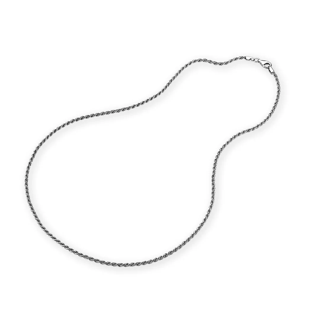 Rope Necklace Chain in Silver