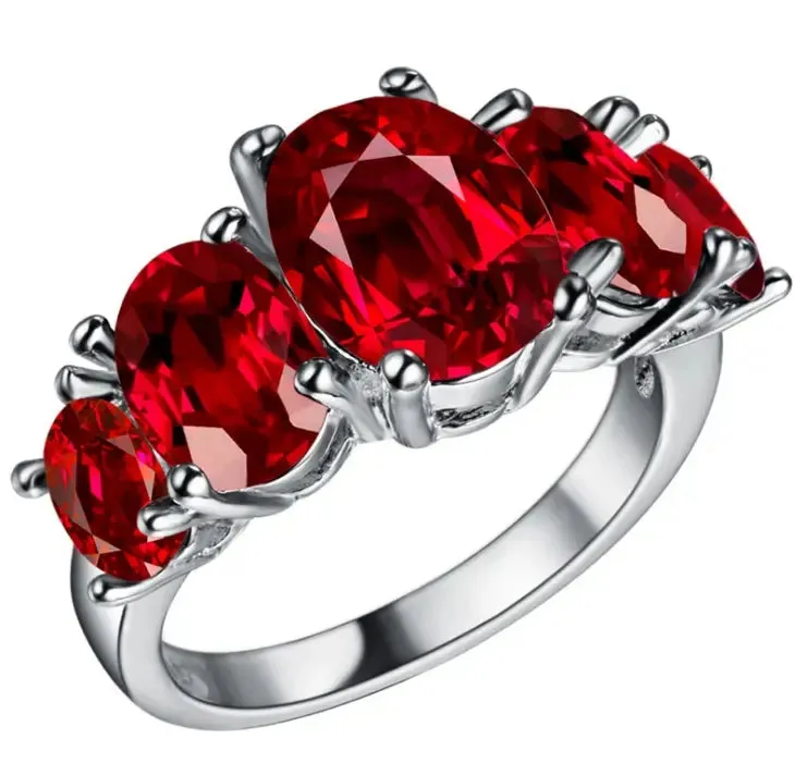 Rose Crystal CZ Ring- Colorful Fashion