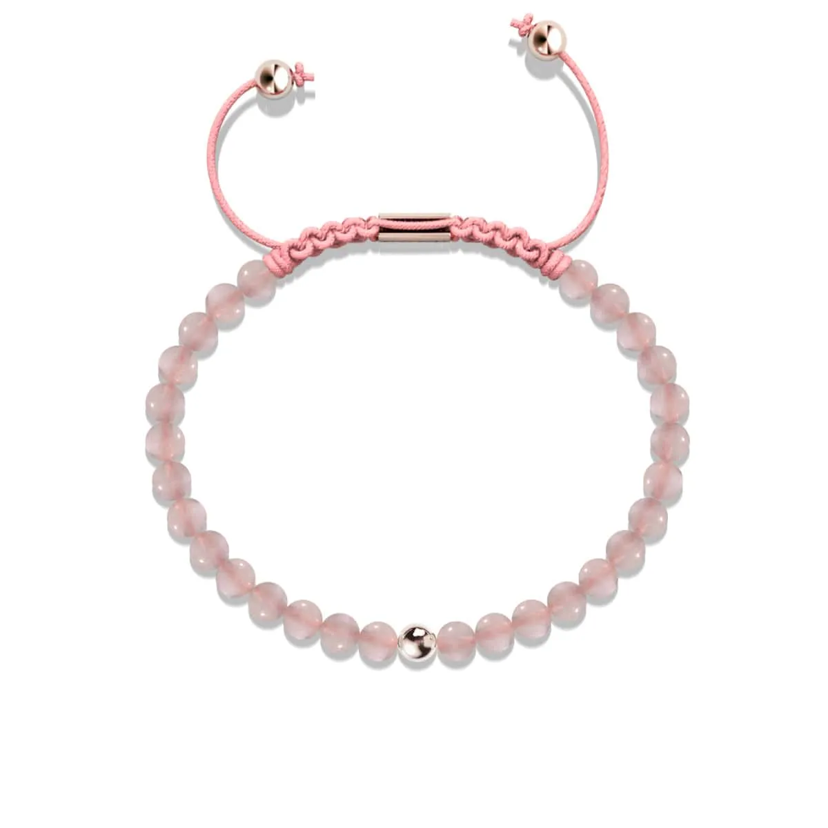 Rose Quartz | Rose Gold Vermeil | Focus Gemstone Macrame Bracelet