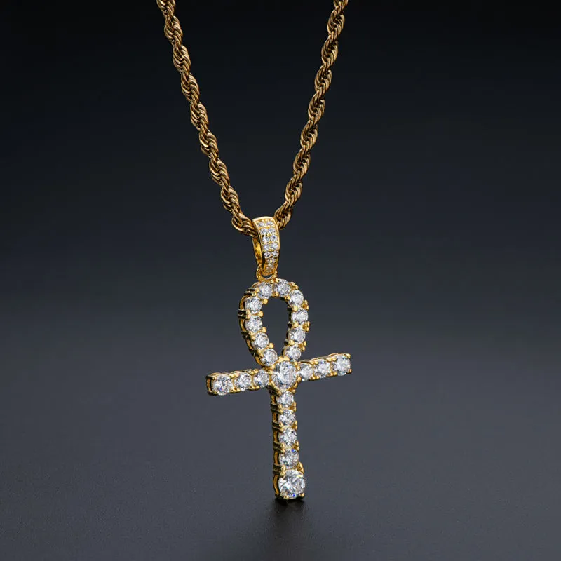 Round Cut Created Diamond Hip Hop Personalized Pendant Necklace 23.62''