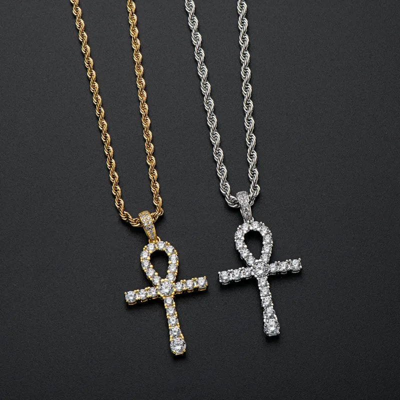Round Cut Created Diamond Hip Hop Personalized Pendant Necklace 23.62''
