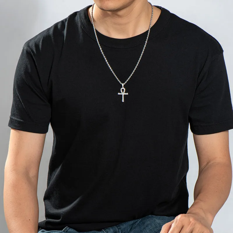 Round Cut Created Diamond Hip Hop Personalized Pendant Necklace 23.62''