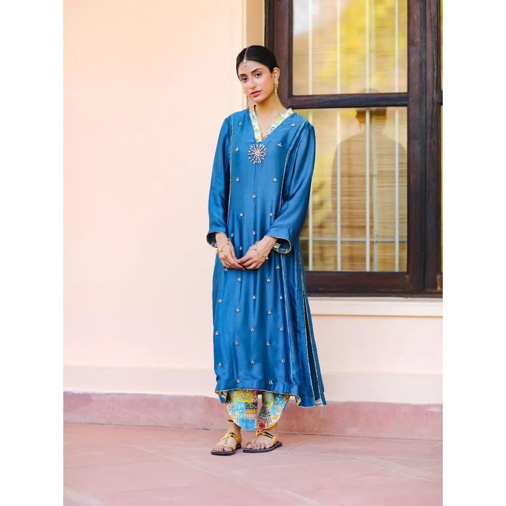 Sage Saga Kubra Blue Kurta