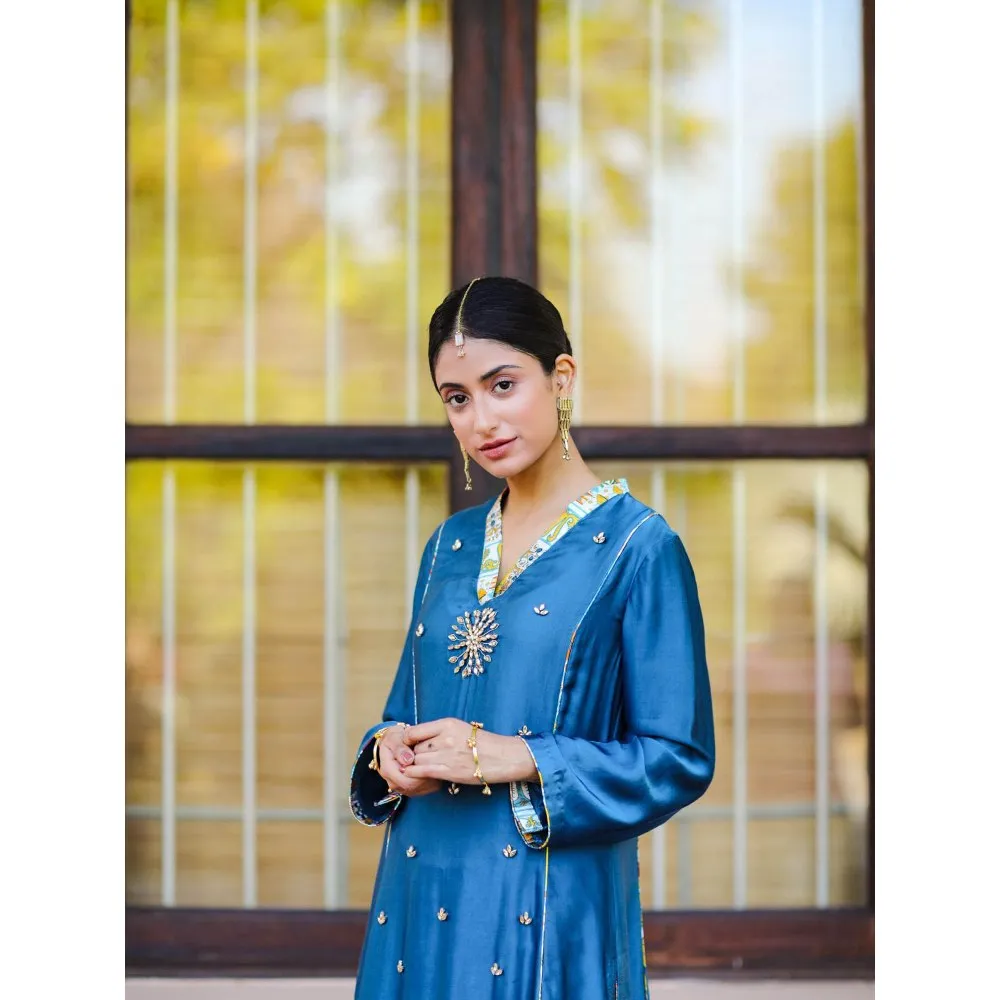 Sage Saga Kubra Blue Kurta