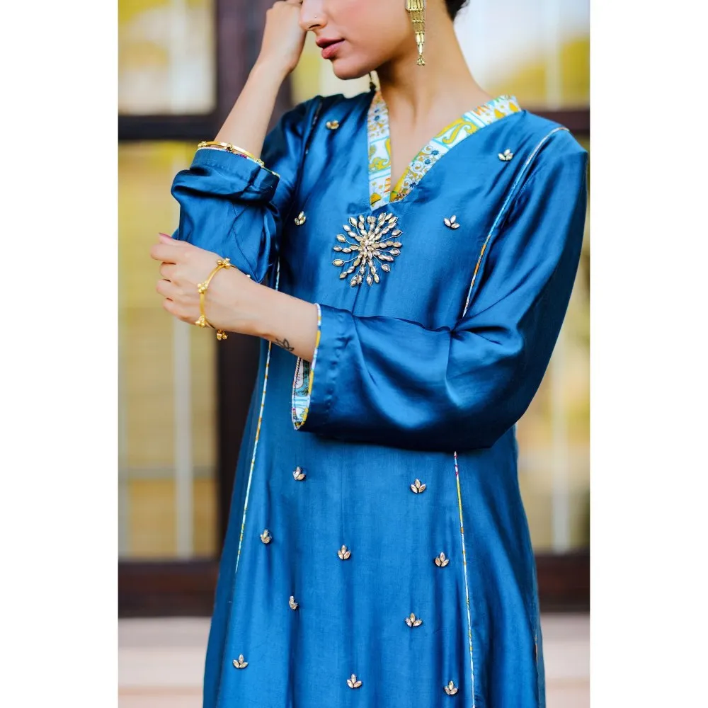 Sage Saga Kubra Blue Kurta