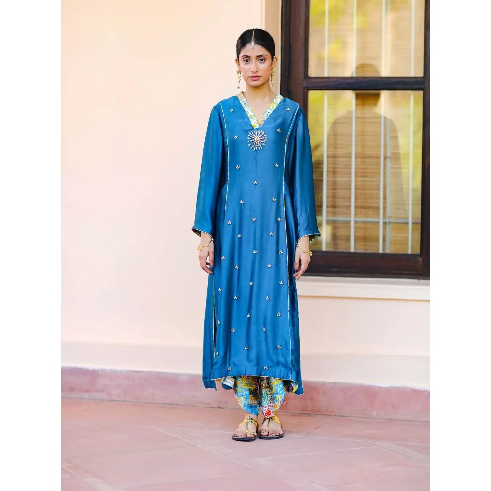 Sage Saga Kubra Blue Kurta