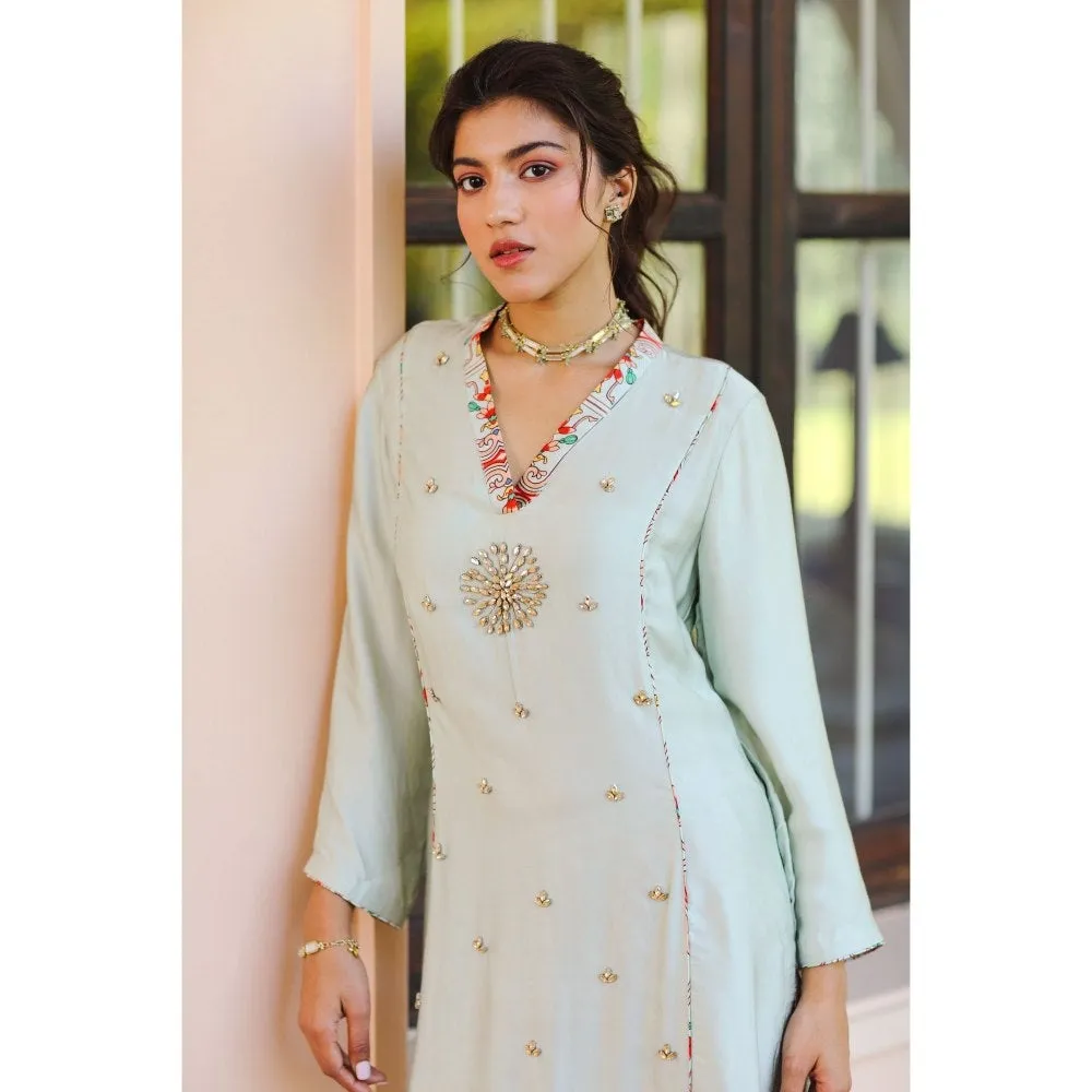 Sage Saga Kubra Mint Kurta