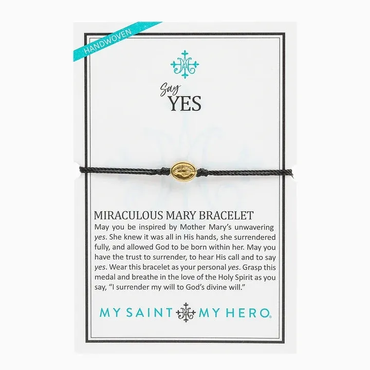 Say Yes Miraculous Mary, Black / Gold