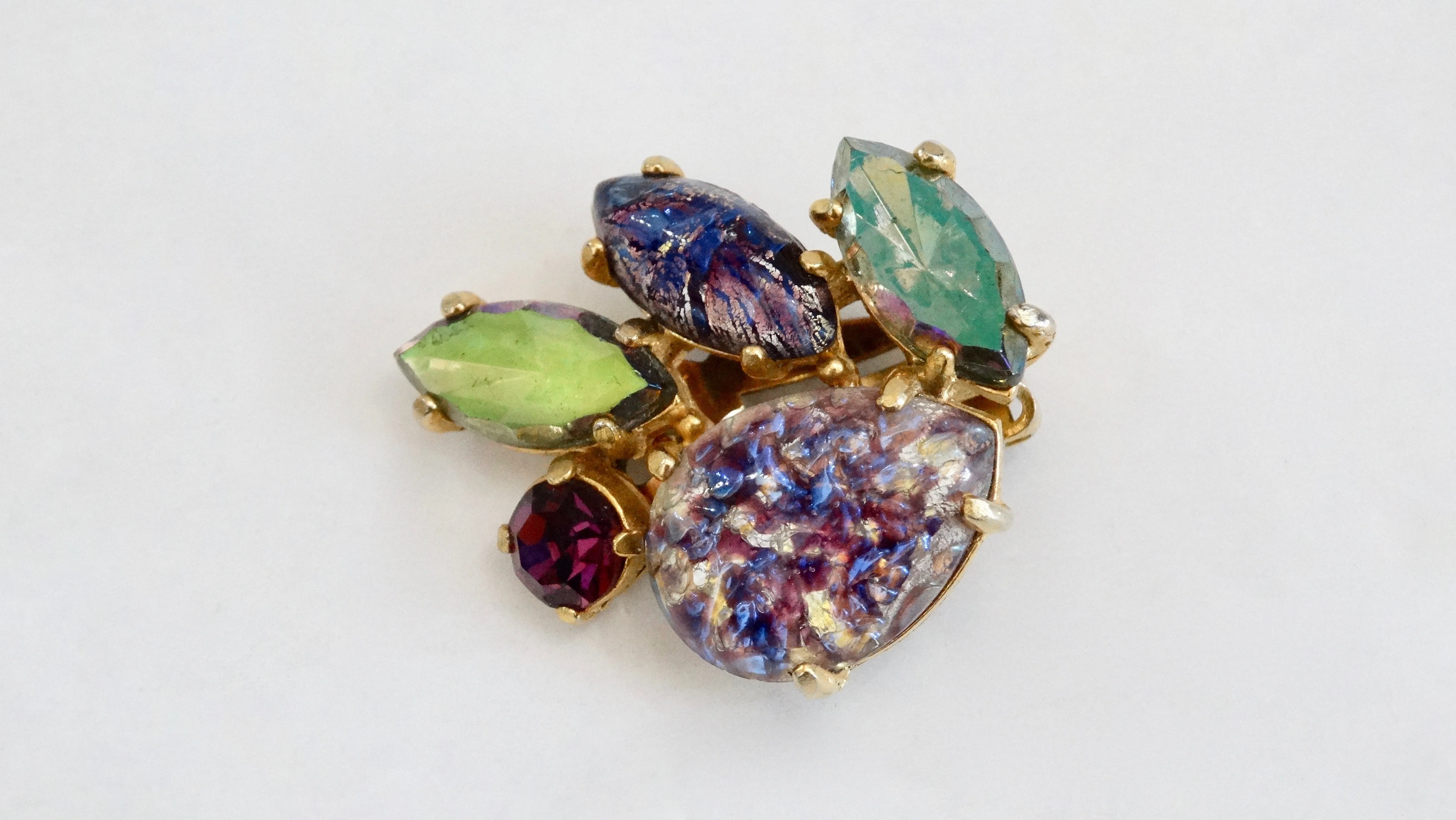 Schiaparelli Assorted Crystal Clip-On Earrings