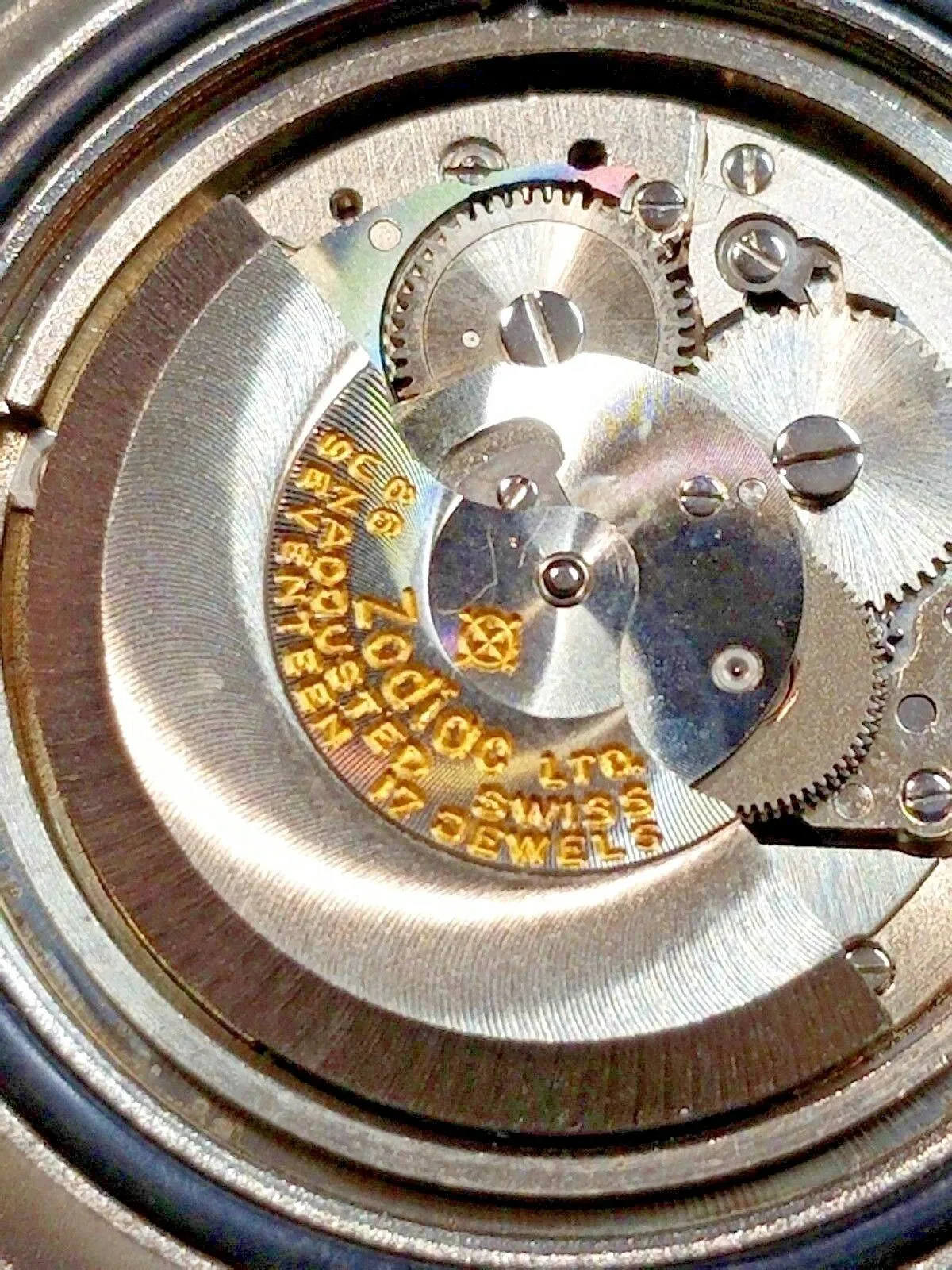 Serviced Vintage 1969's Zodiac Super Sea Wolf Diver Watch Day Date 862-836 HBEAT