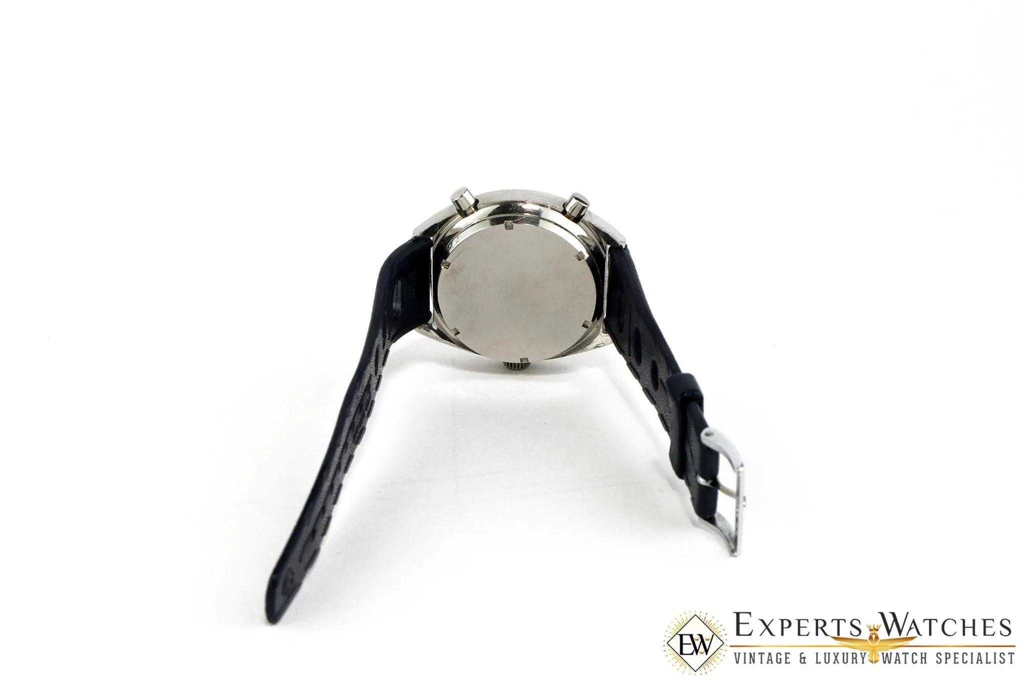 Serviced Vintage 1974 Zodiac Carrera 1153 Chronograph Cal 12 Blue Panda Watch