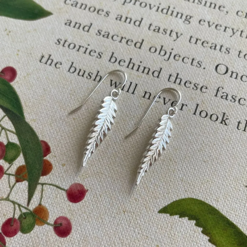 Silver Fern Earrings