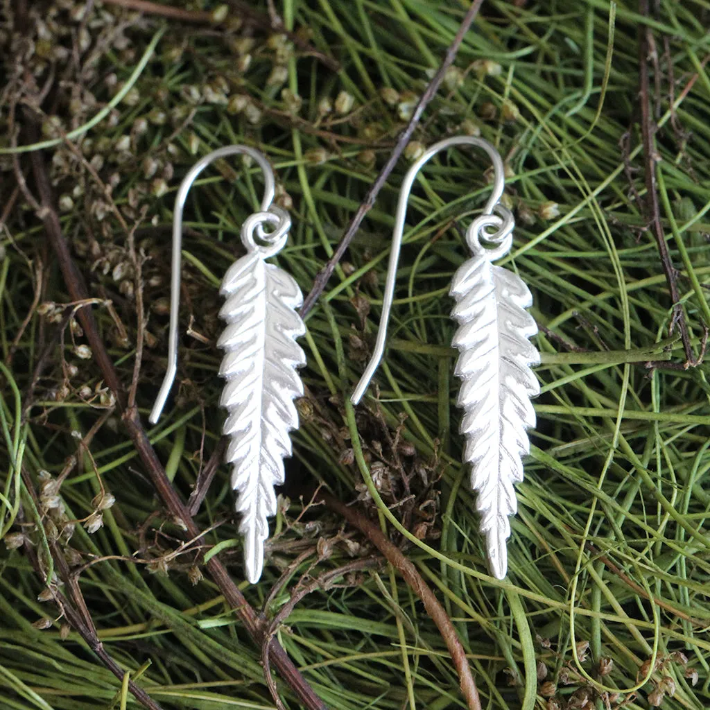 Silver Fern Earrings