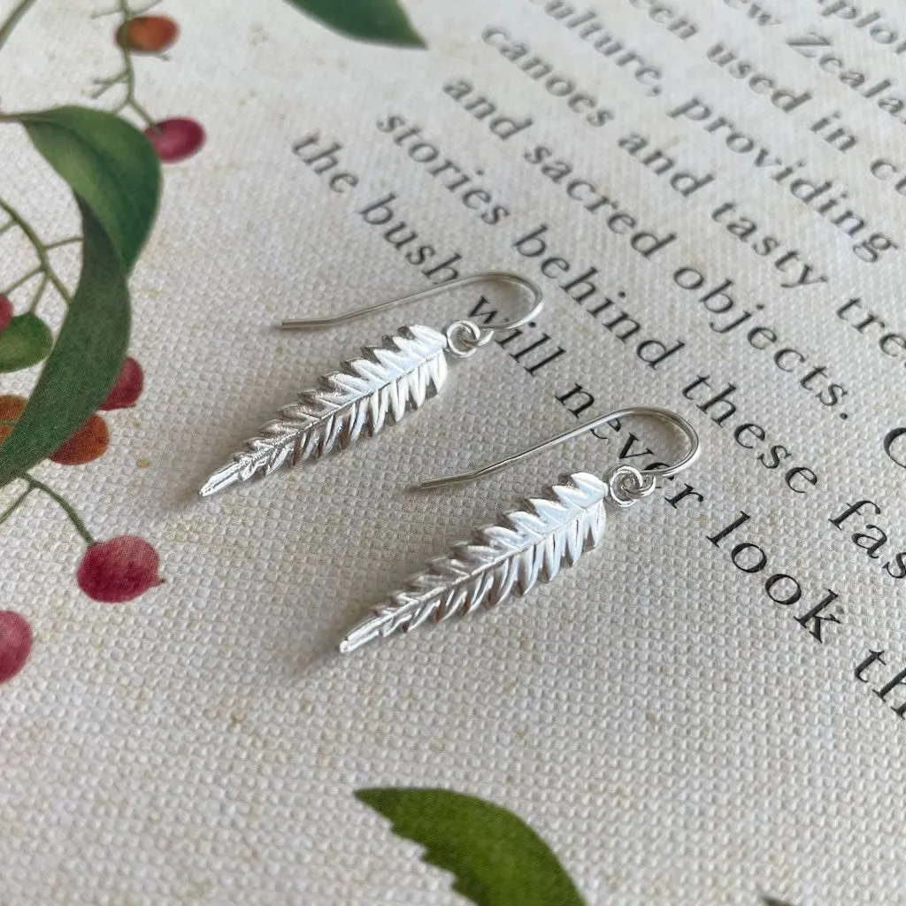 Silver Fern Earrings