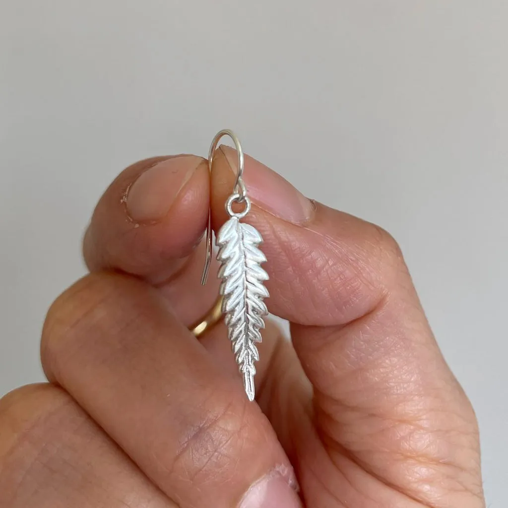 Silver Fern Earrings